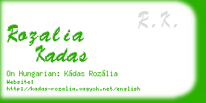 rozalia kadas business card